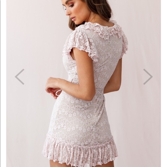 Selfie Leslie Florence Ruffle Trim Lace Dress - Picture 2 of 3